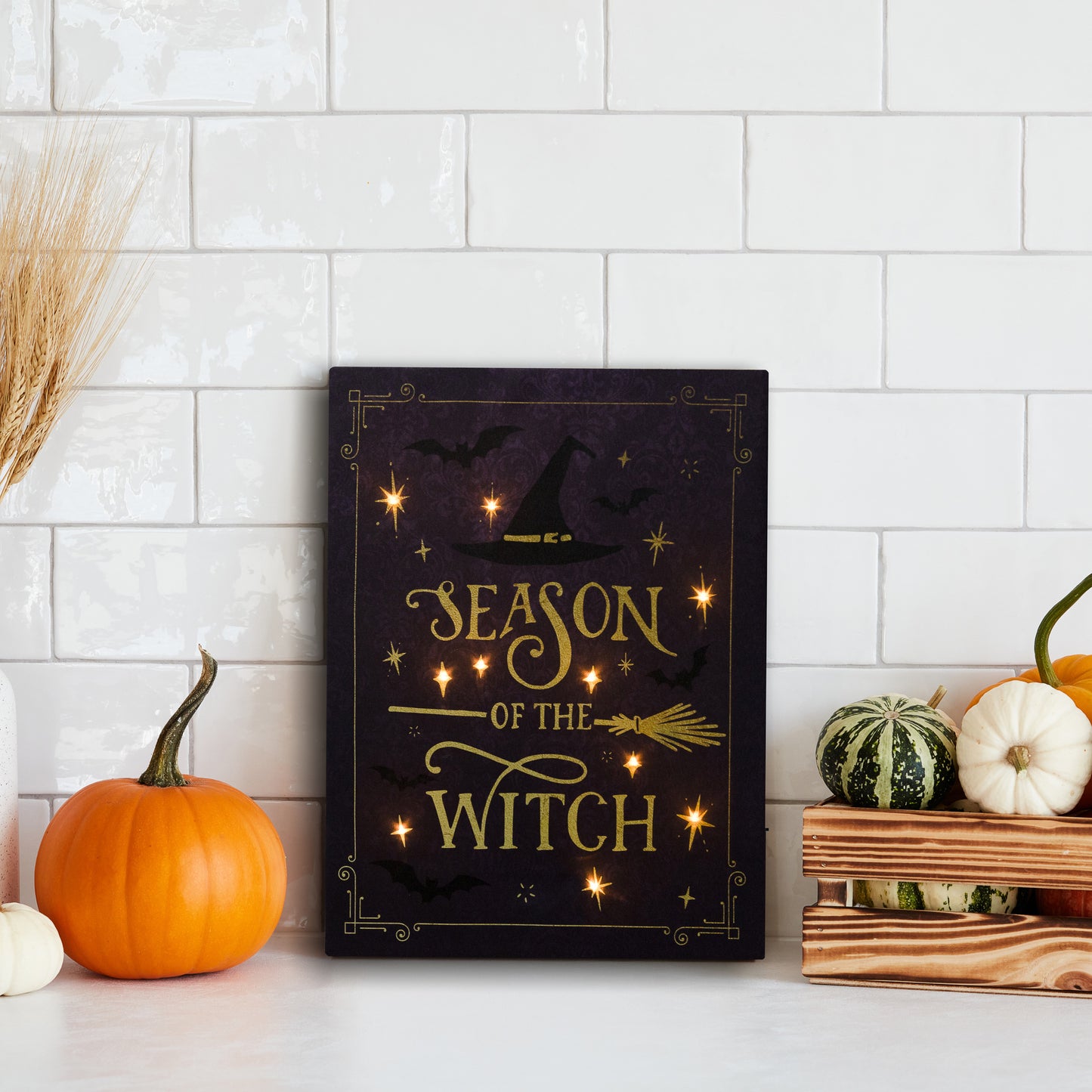 Battery Operated Lighted Wall Art - Season of the Witch