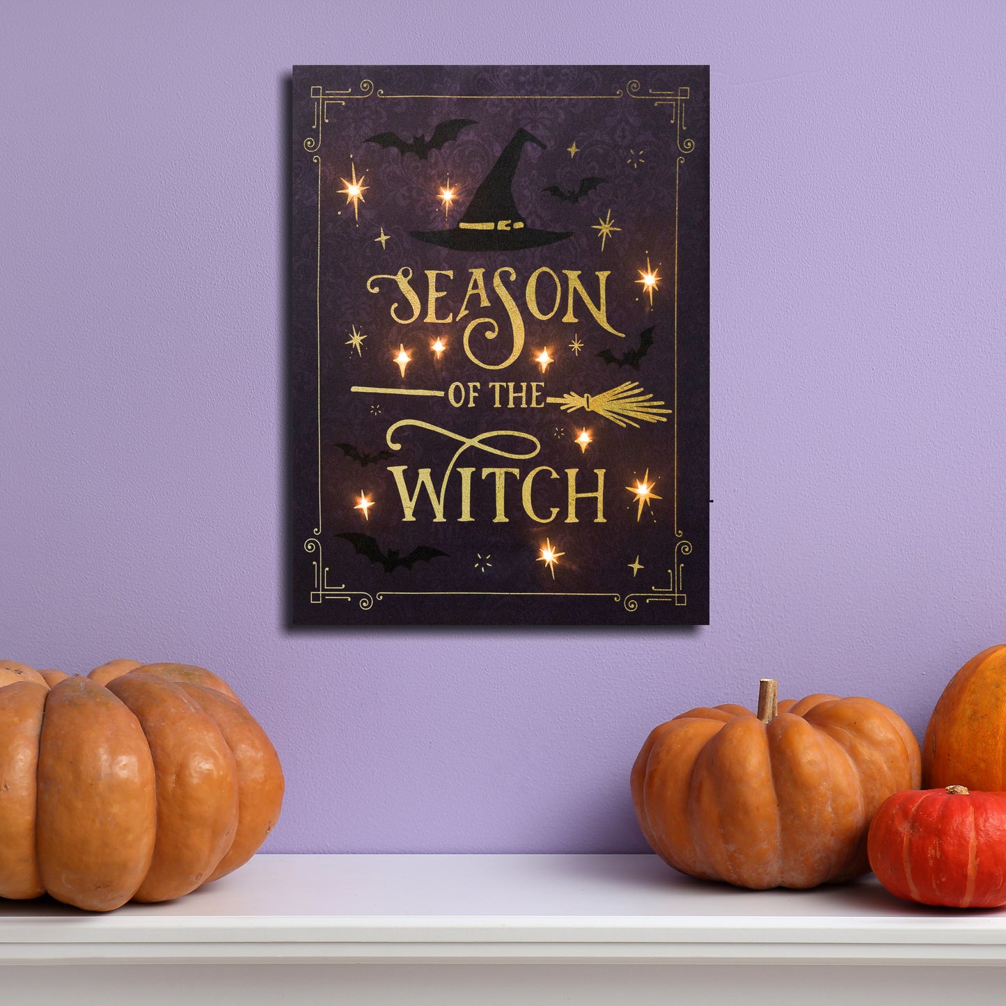 Battery Operated Lighted Wall Art - Season of the Witch