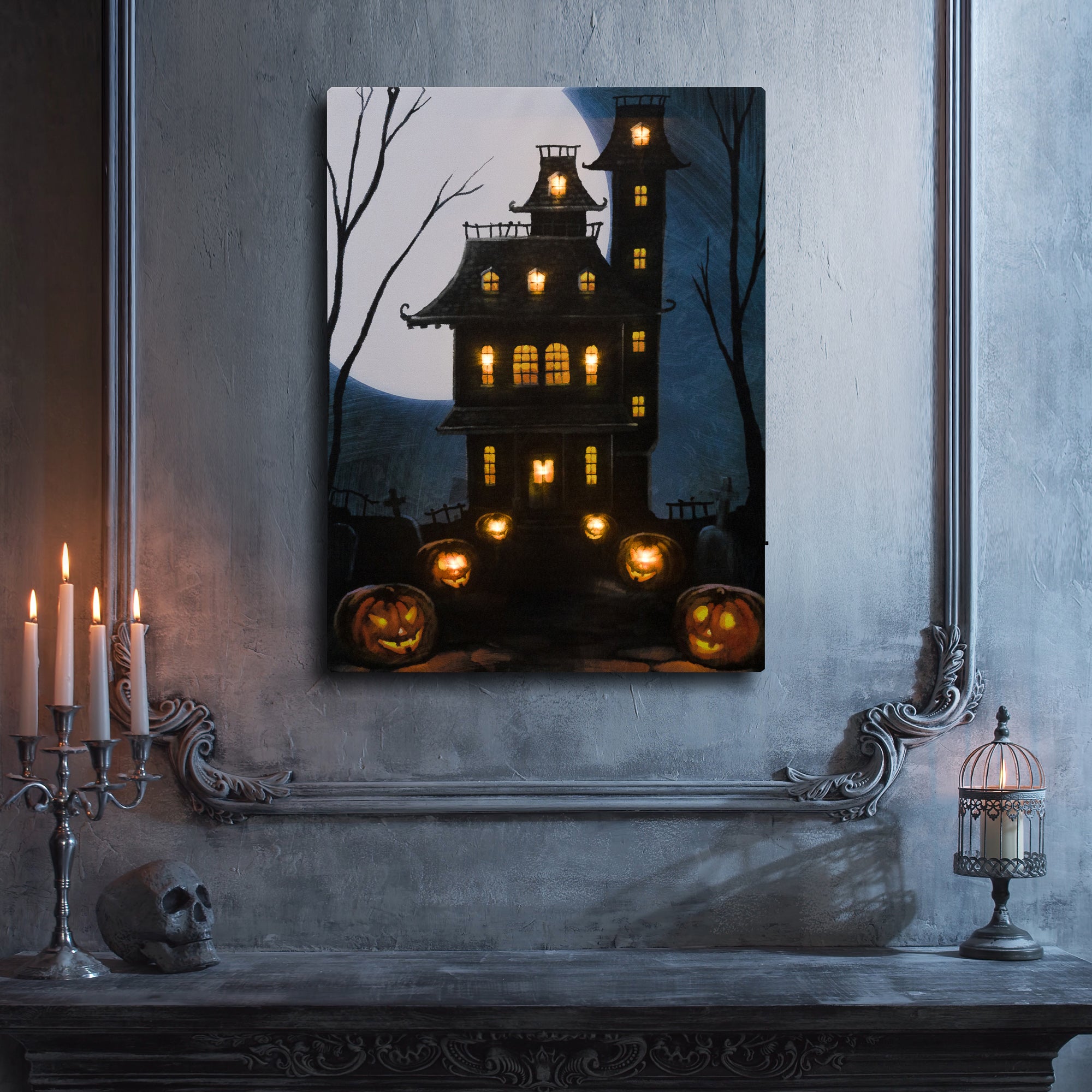 Witches Haunted Mansion Led shops Light/Sound Wall Decor