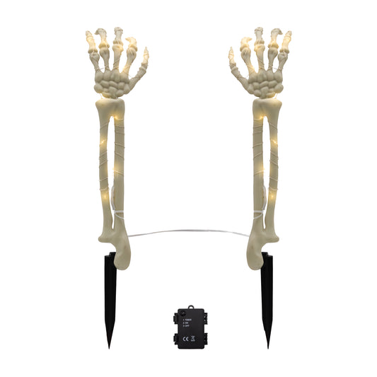 Battery Operated Lighted Skeleton Arms - Set of 2