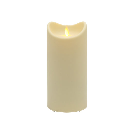 Weather Resistant LED Candle with Flickering Flame - 7"