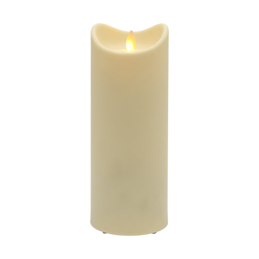 Weather Resistant LED Candle with Flickering Flame - 9"