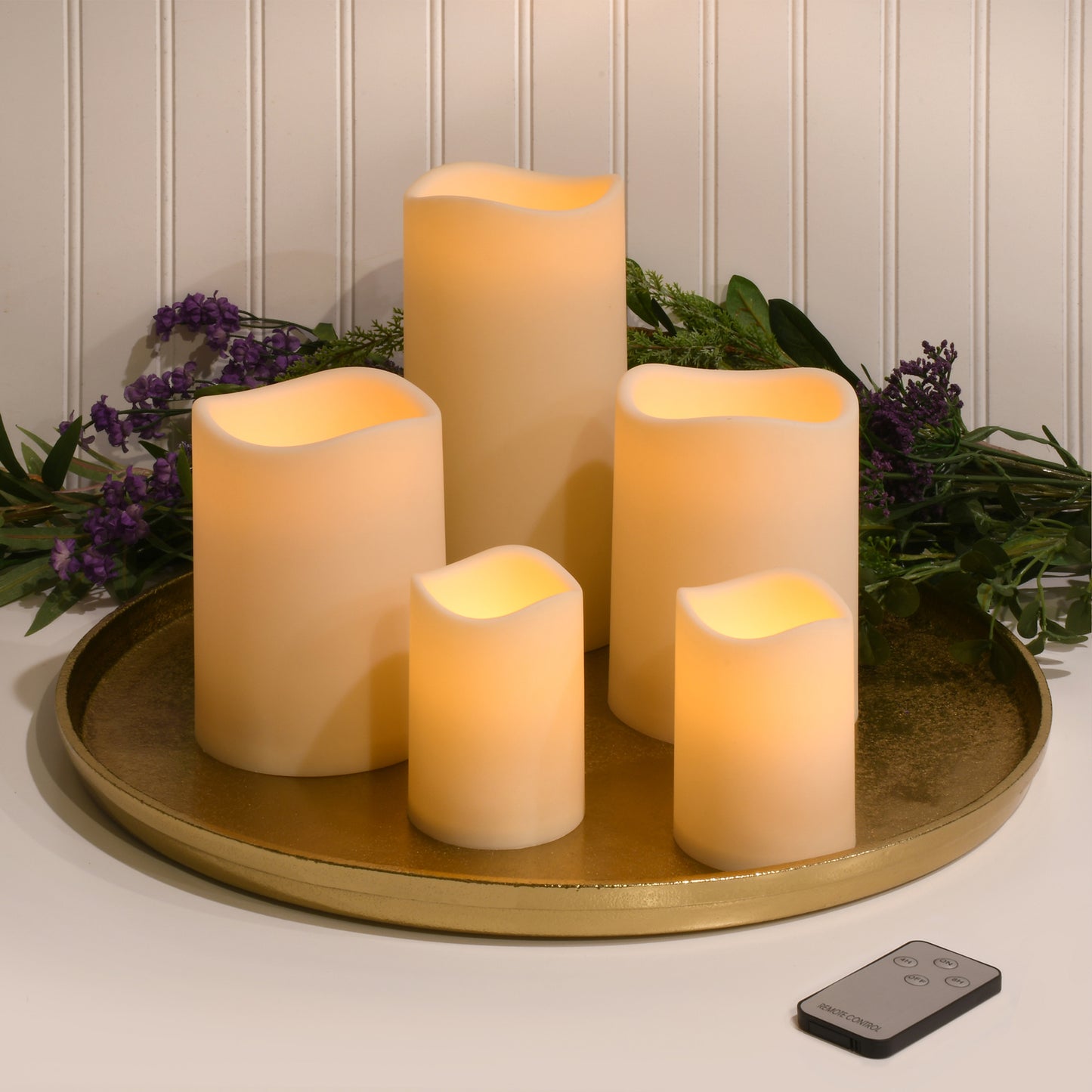 Battery Operated LED Candles with Remote Control - Set of 5