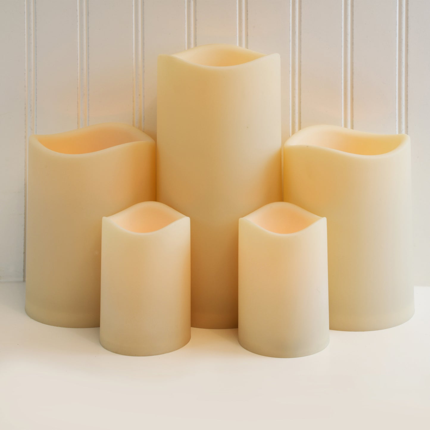 Battery Operated LED Candles with Remote Control - Set of 5