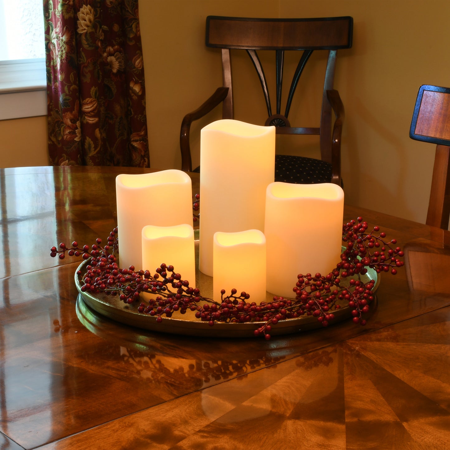 Battery Operated LED Candles with Remote Control - Set of 5