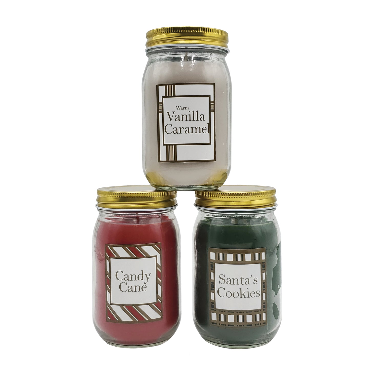 Scented Wax Candles, Holiday Sweets Collection - Set of 3