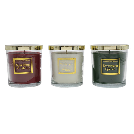 Scented Wax Candles, Holiday Home Collection - Set of 3