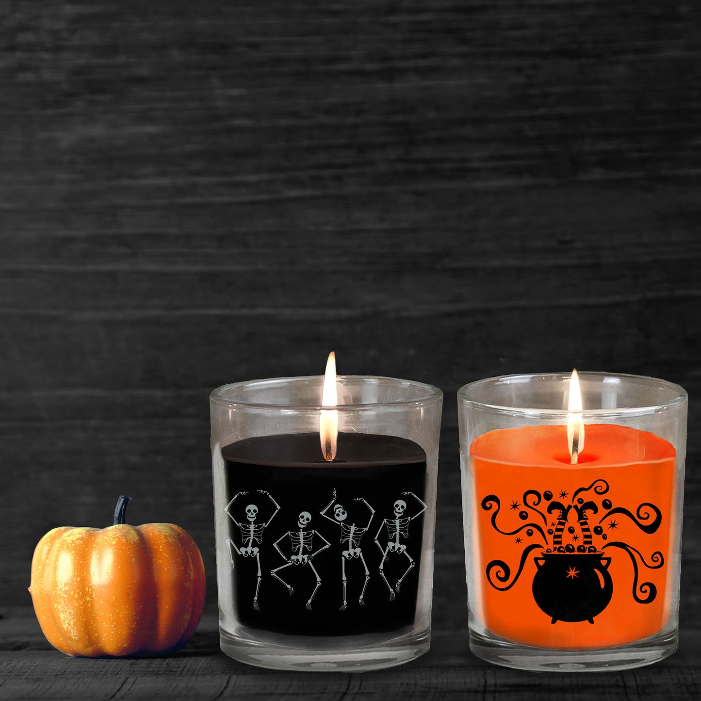 Scented Wax Candles, Halloween Collection - Set of 2