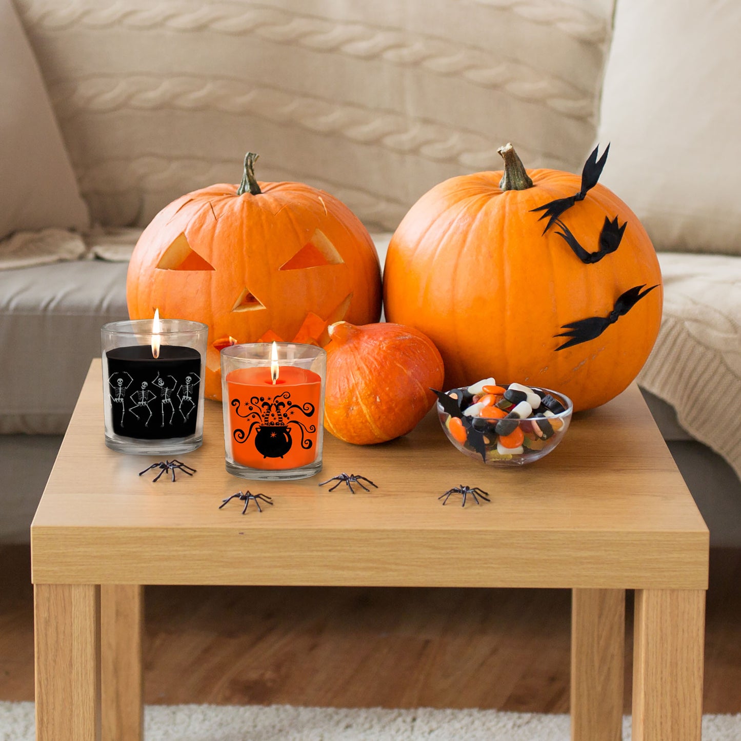 Scented Wax Candles, Halloween Collection - Set of 2