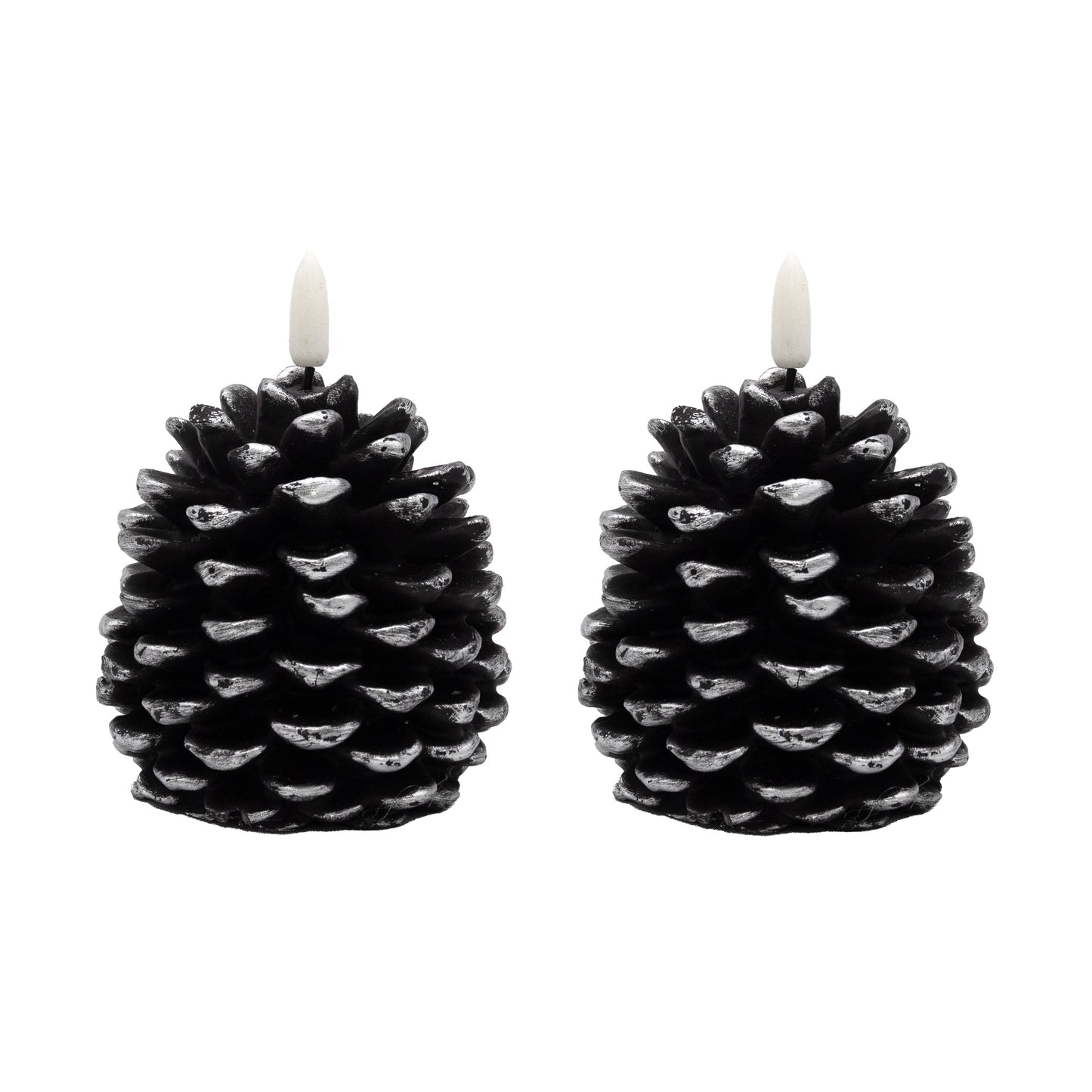 Battery Operated Pinecone Candles - Set of 2