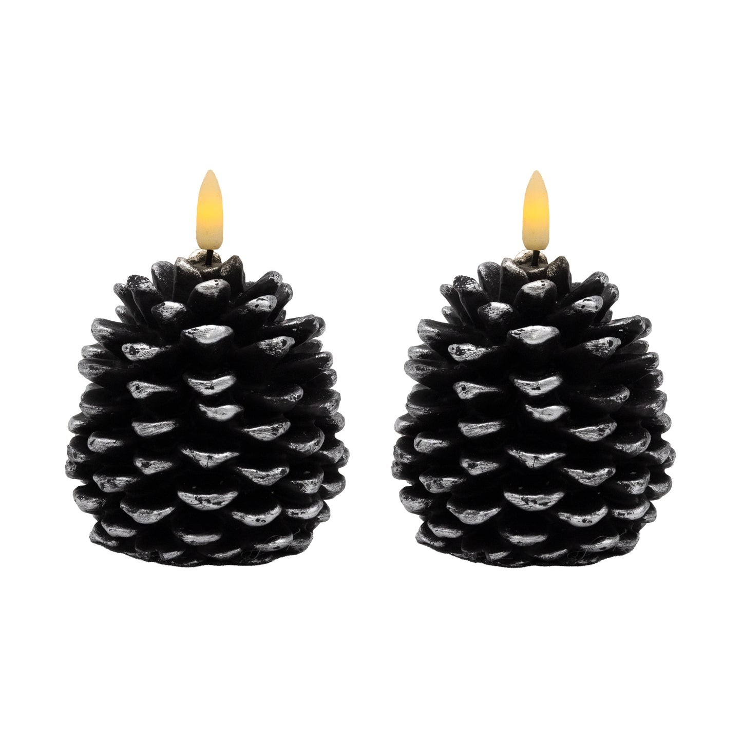 Battery Operated Pinecone Candles - Set of 2