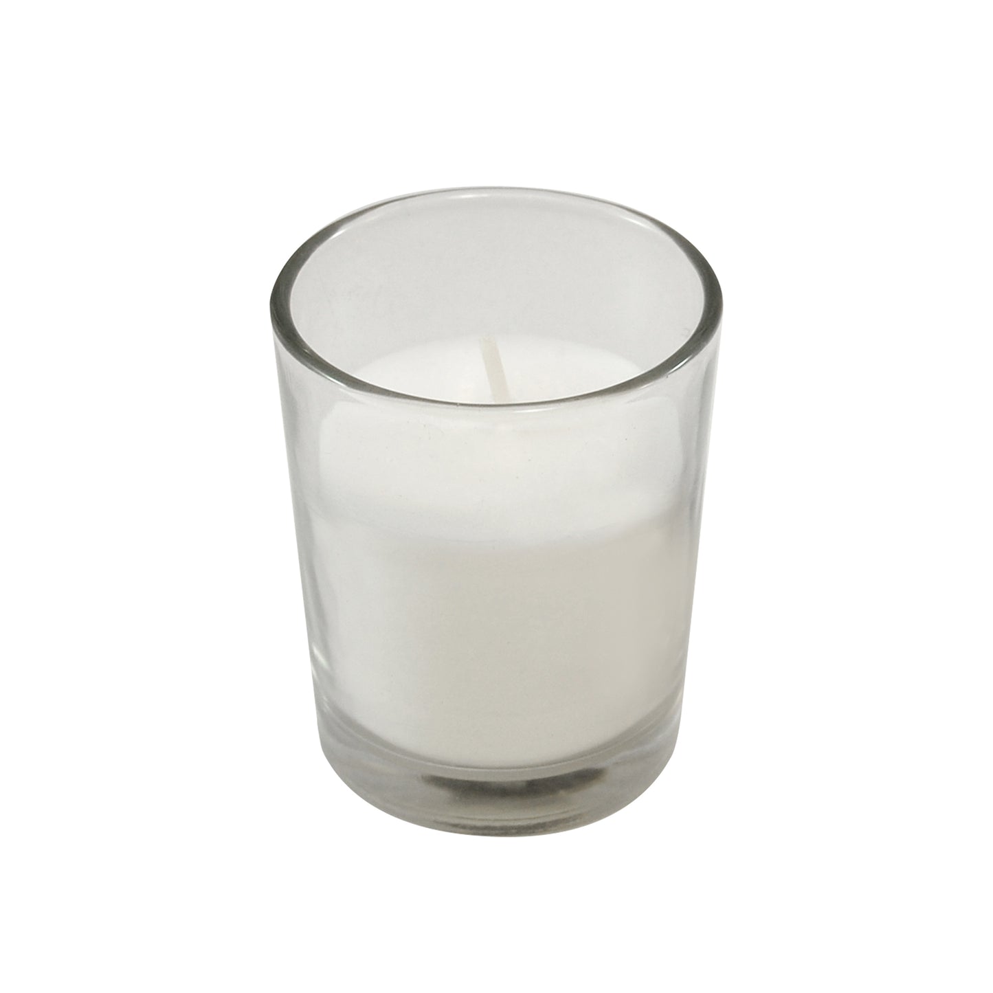 Votive Candles in Clear Glass Holders - Set of 12