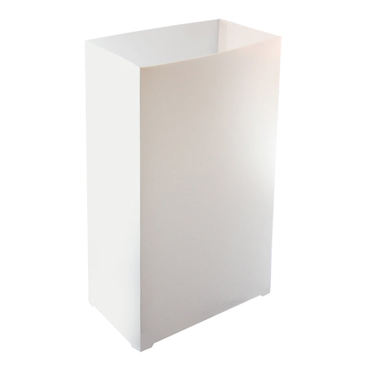 Plastic Luminaria Lantern - White - 10 Count