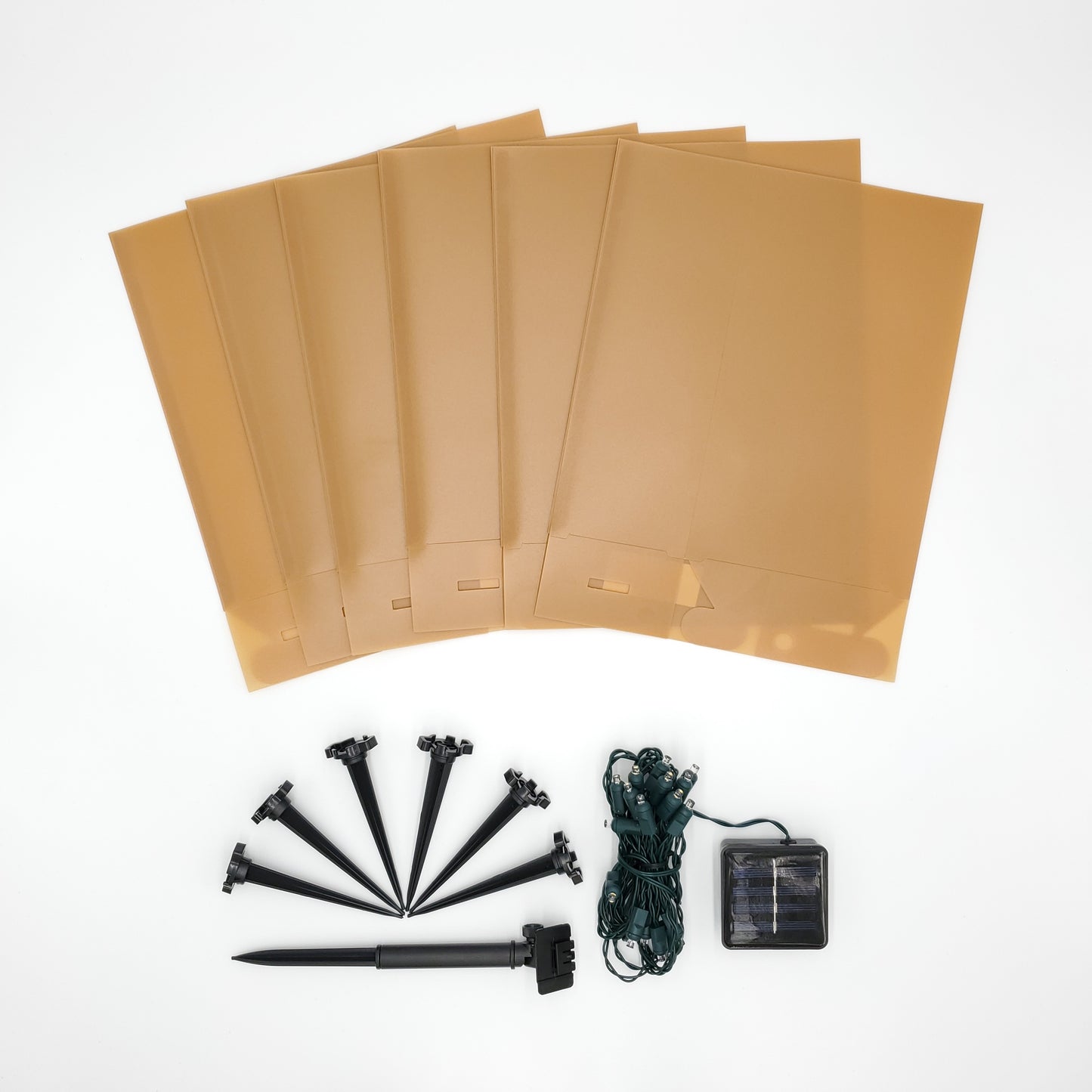 Solar Luminaria Kit - 6 Count - Tan