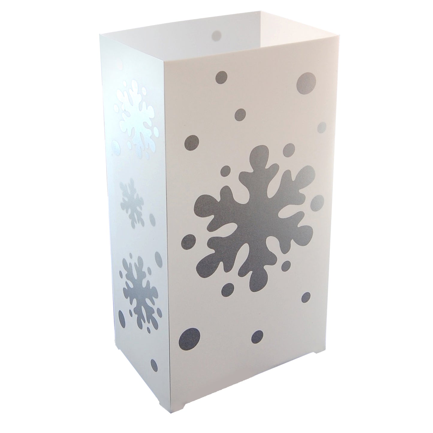 Plastic Luminaria Lanterns, Snowflake - Set of 10