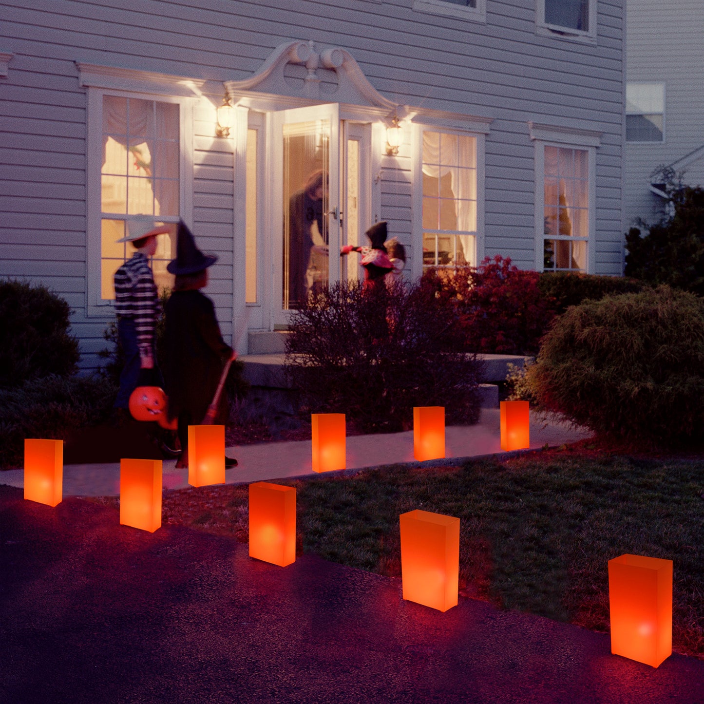 Electric Luminaria Kit, Orange - Set of 10