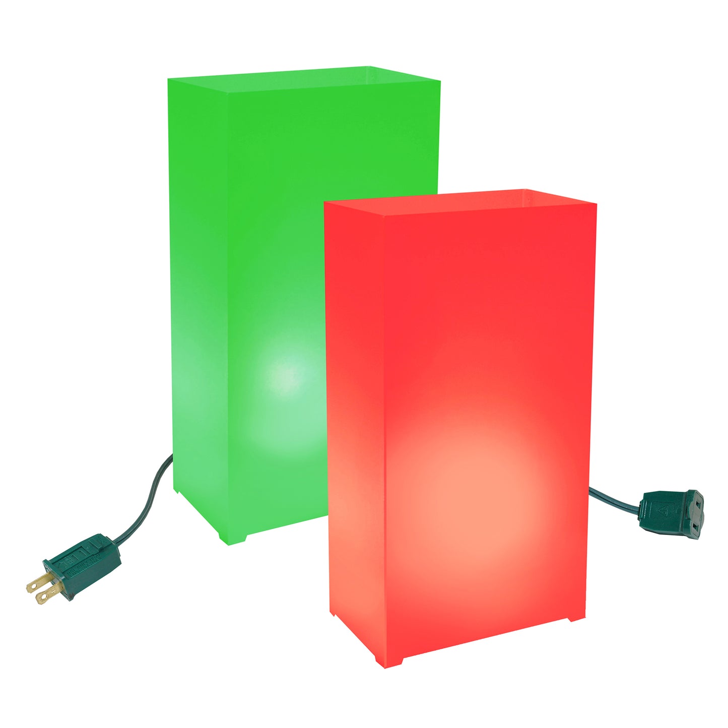 Electric Luminaria Kit, Red and Green - Set of 10