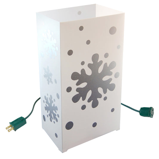 Electric Luminaria Kit, Snowflake - Set of 10 - without LumaBases