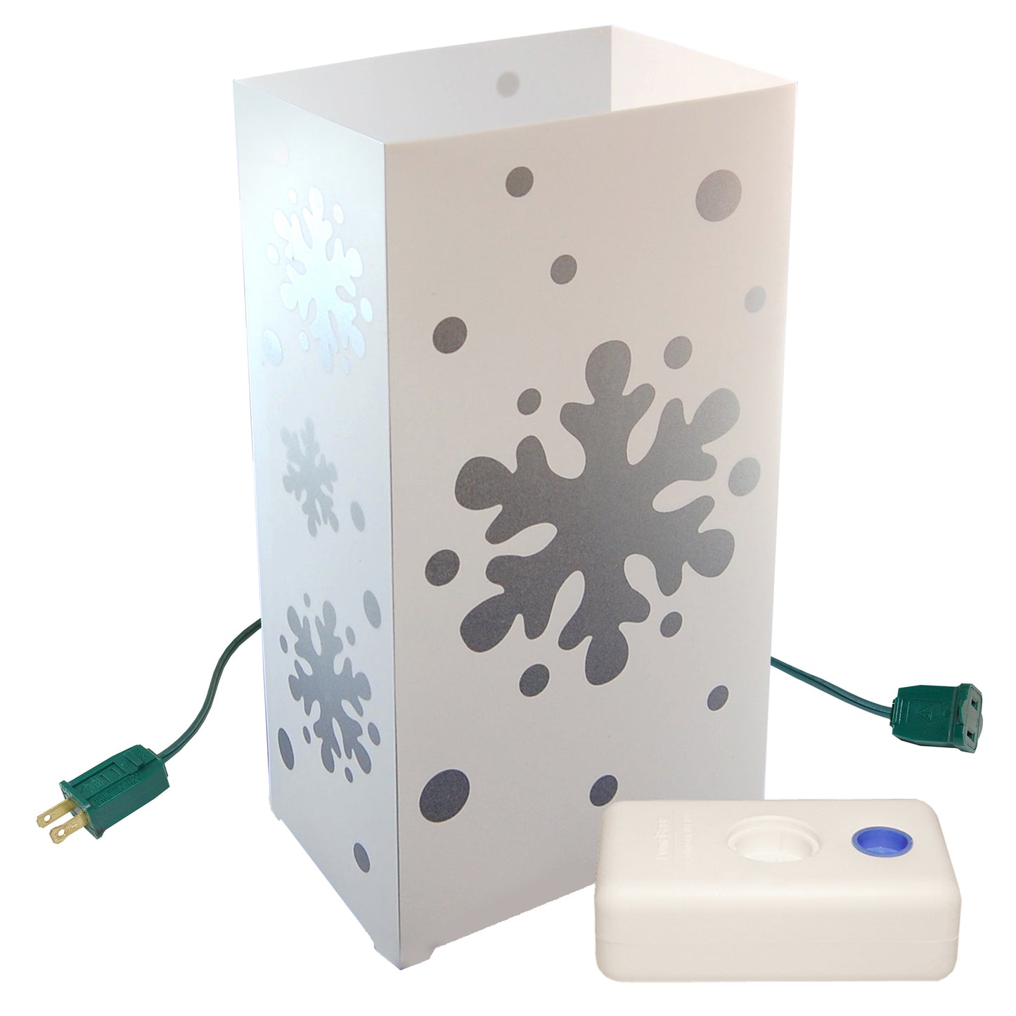 Electric Luminaria Kit, Snowflake - Set of 10 - with LumaBases