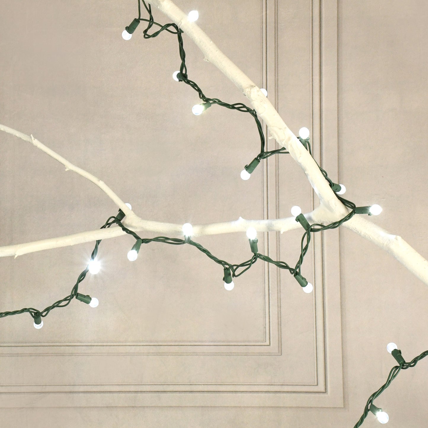 Electric String Lights - Plastic Globes - cool white