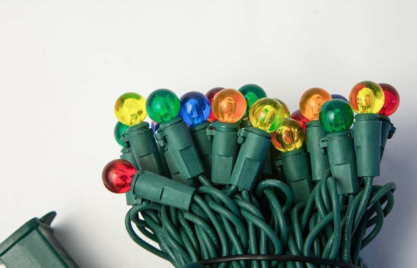 Electric String Lights - Plastic Globes - multi color