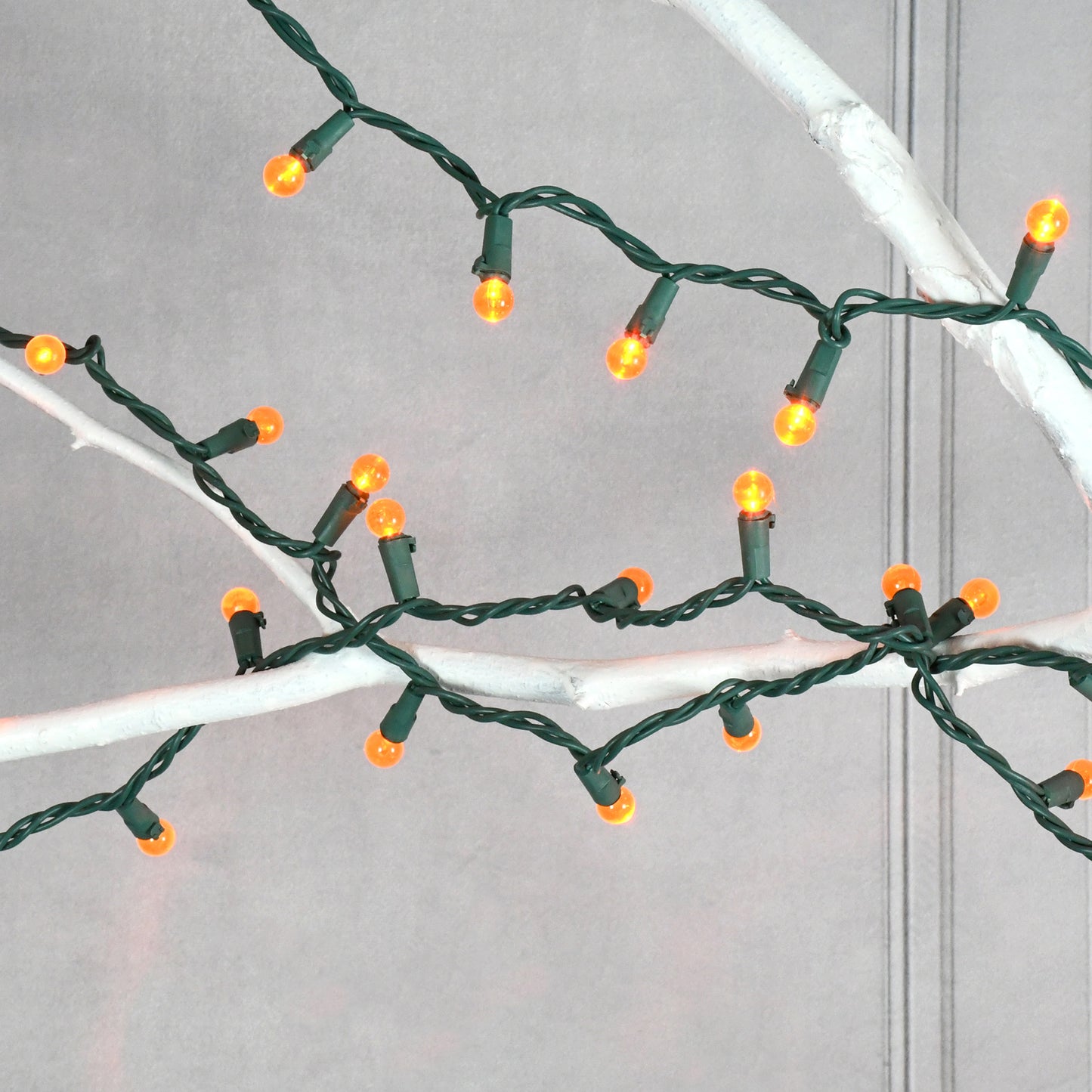 Electric String Lights - Plastic Globes - orange