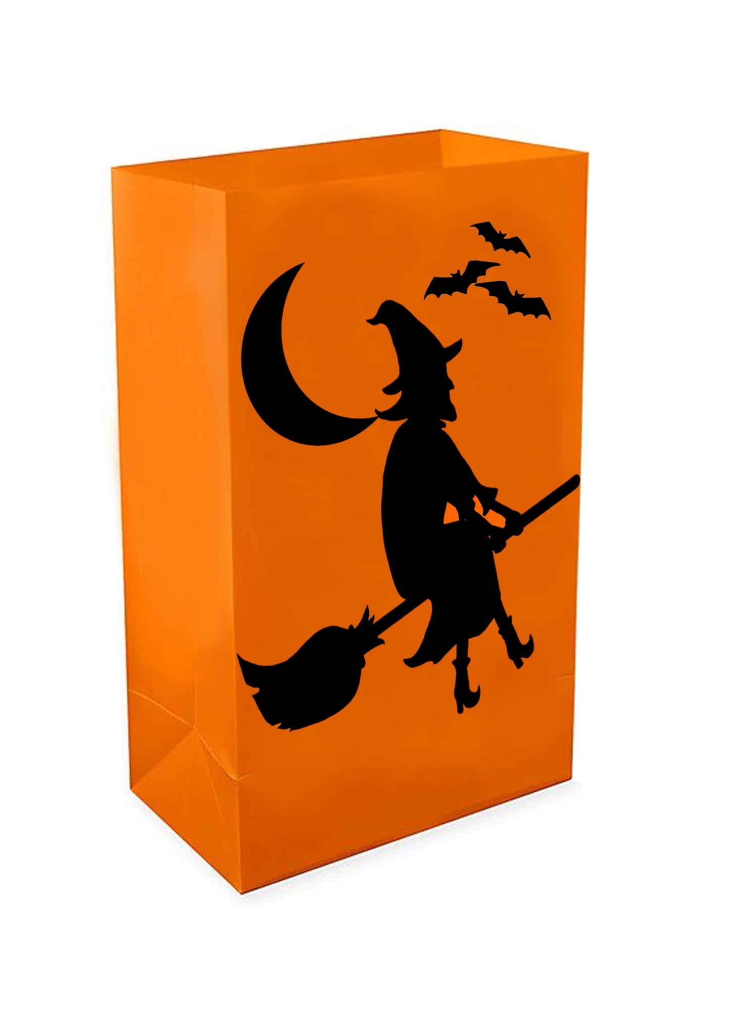 Plastic Luminaria Bags, Witch - Set of 12