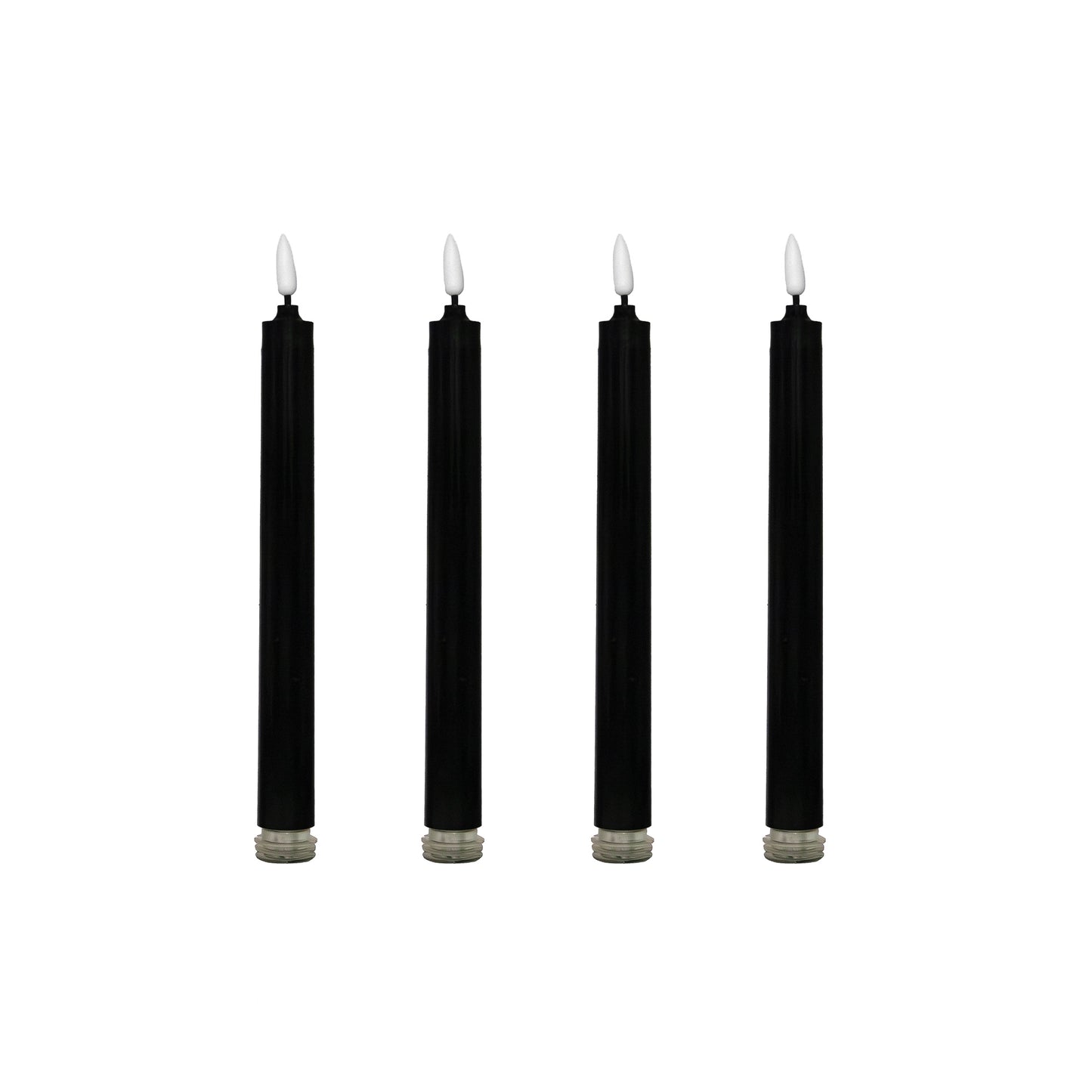 Battery Operated 3D Wick Flame Taper Candles - Set of 4