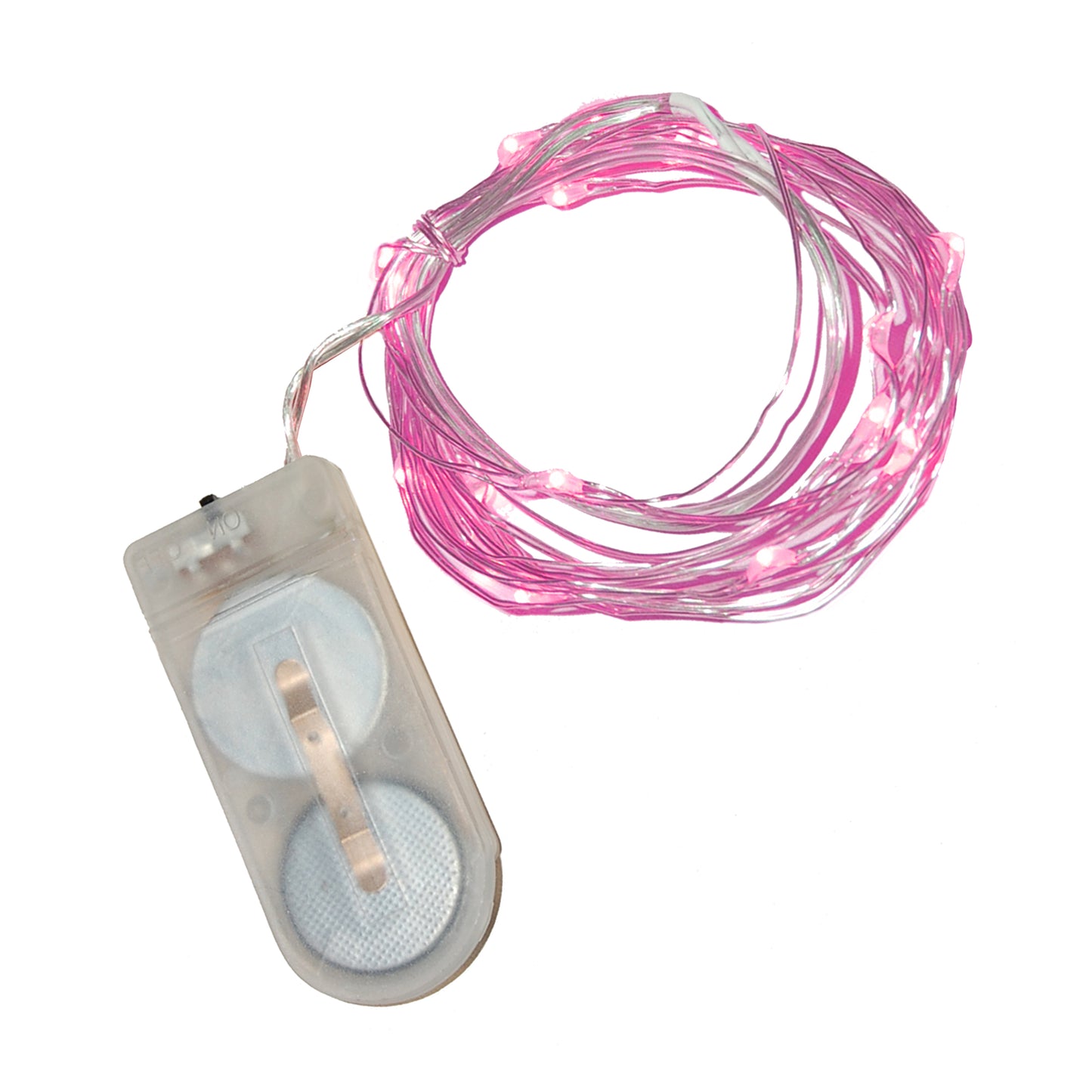 Battery Operated LED Fairy String Lights- Set of 3 - Pink