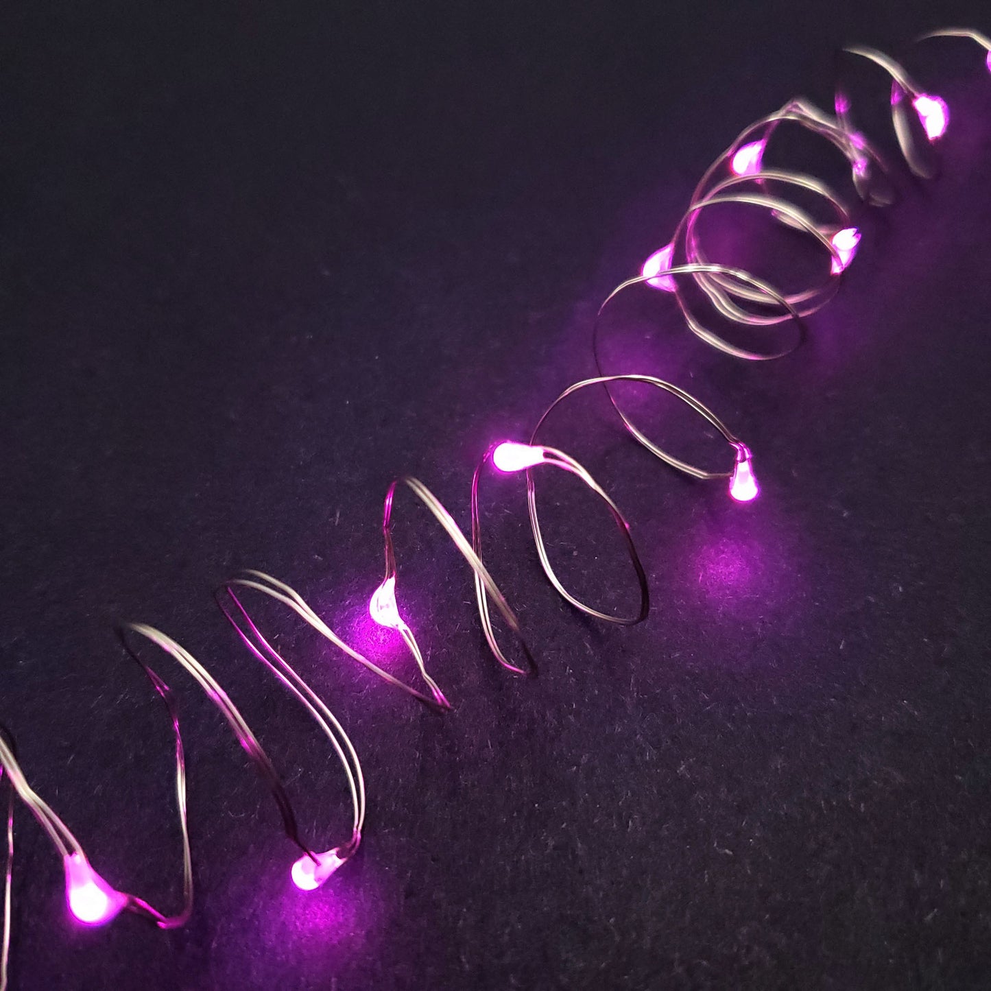 Battery Operated LED Fairy String Lights- Set of 3 - Pink