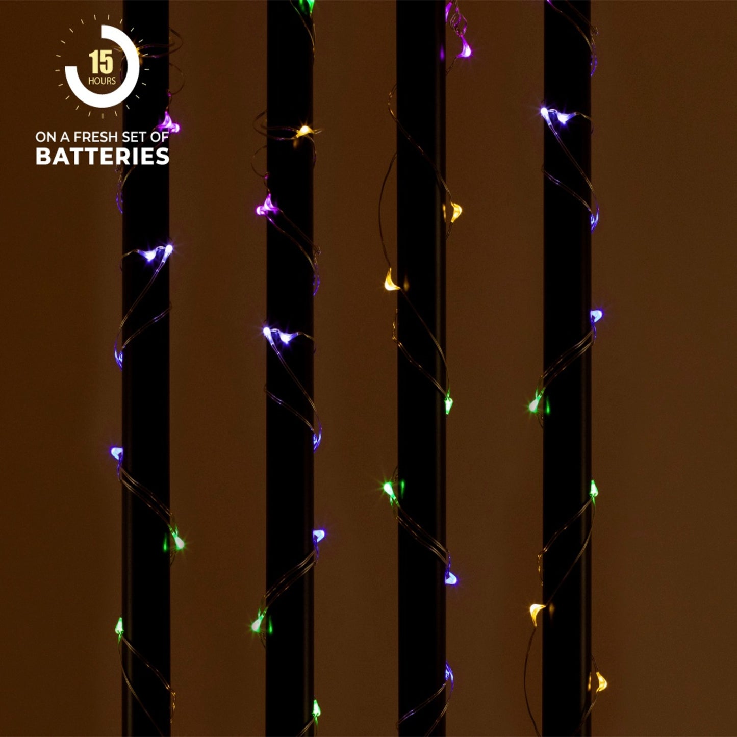 Battery Operated LED Fairy String Lights- Set of 3 - Multi Color