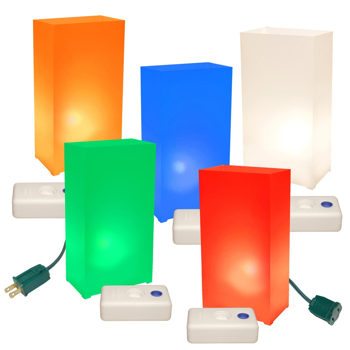 Electric Luminaria Kit - Multicolor 10 Count - with LumaBases