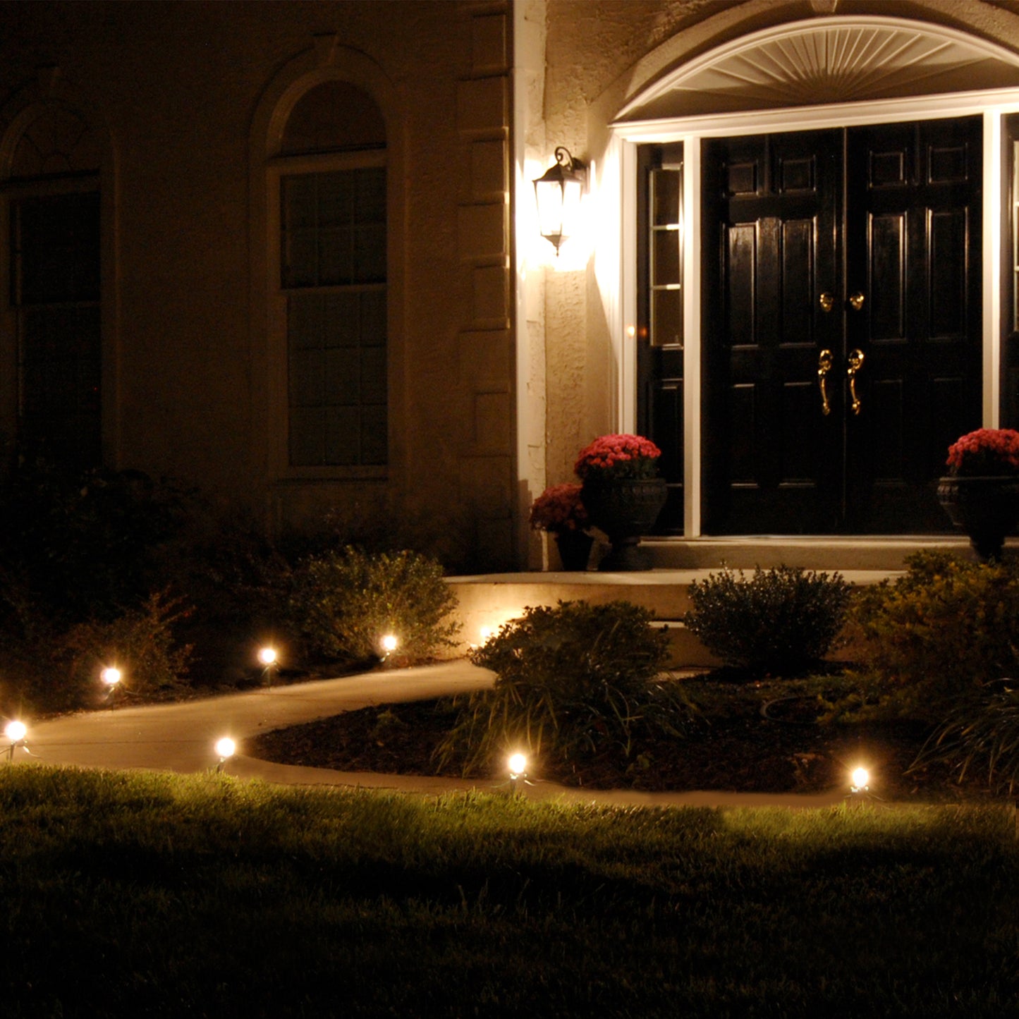 Electric Pathway Lights with 8 Soft White LED Bulbs