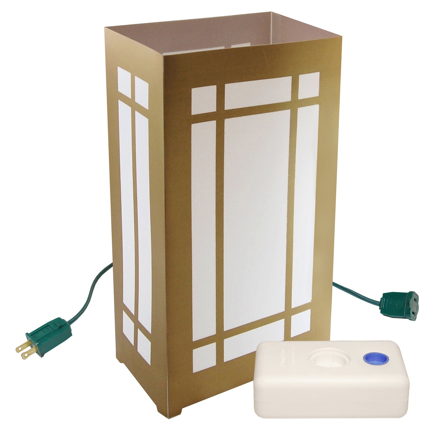 Electric Luminaria Kit - Gold Window 10 Count - with LumaBases