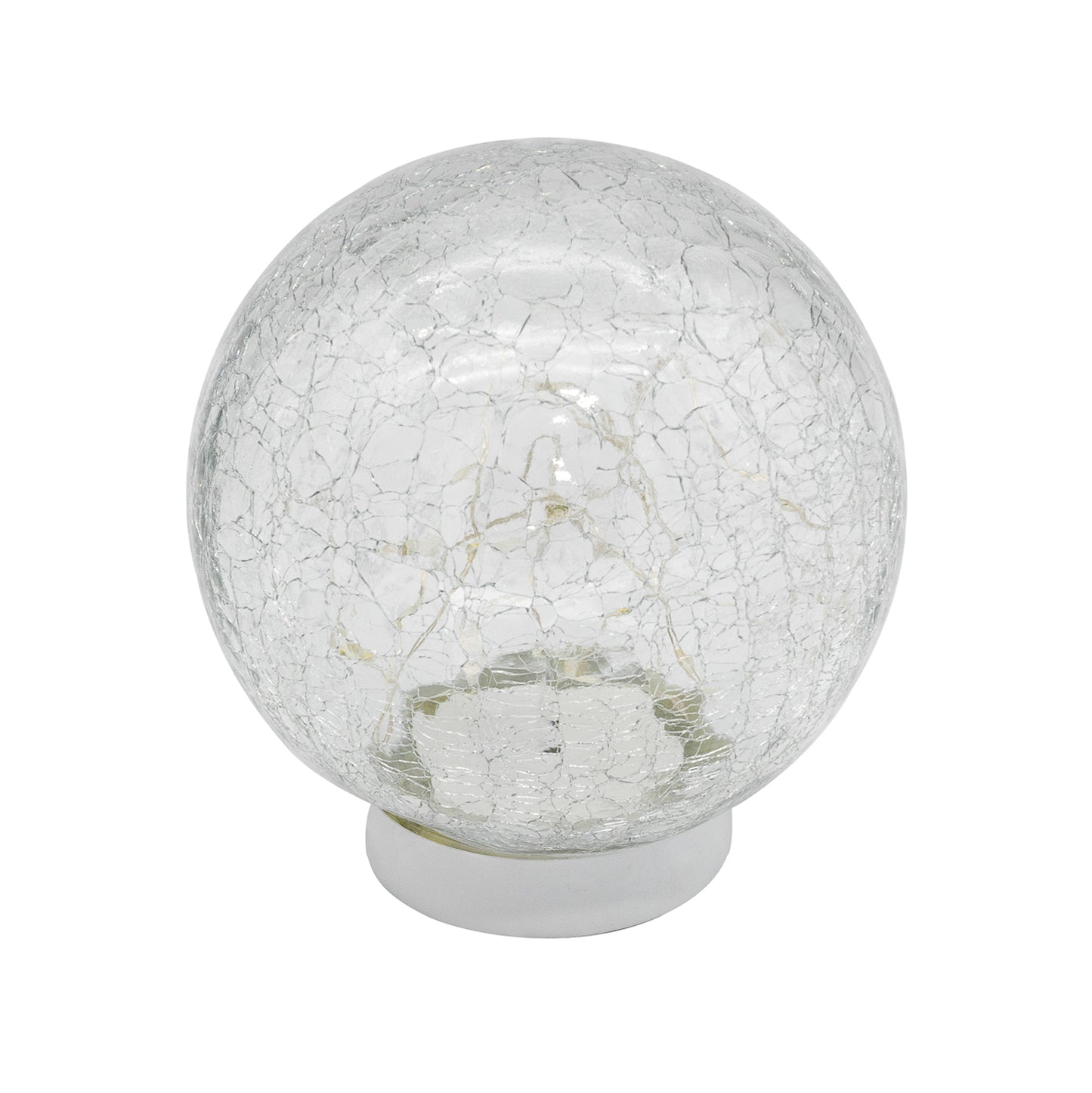 Battery Operated Clear Crackle Glass Globe Light with Fairy String Lights