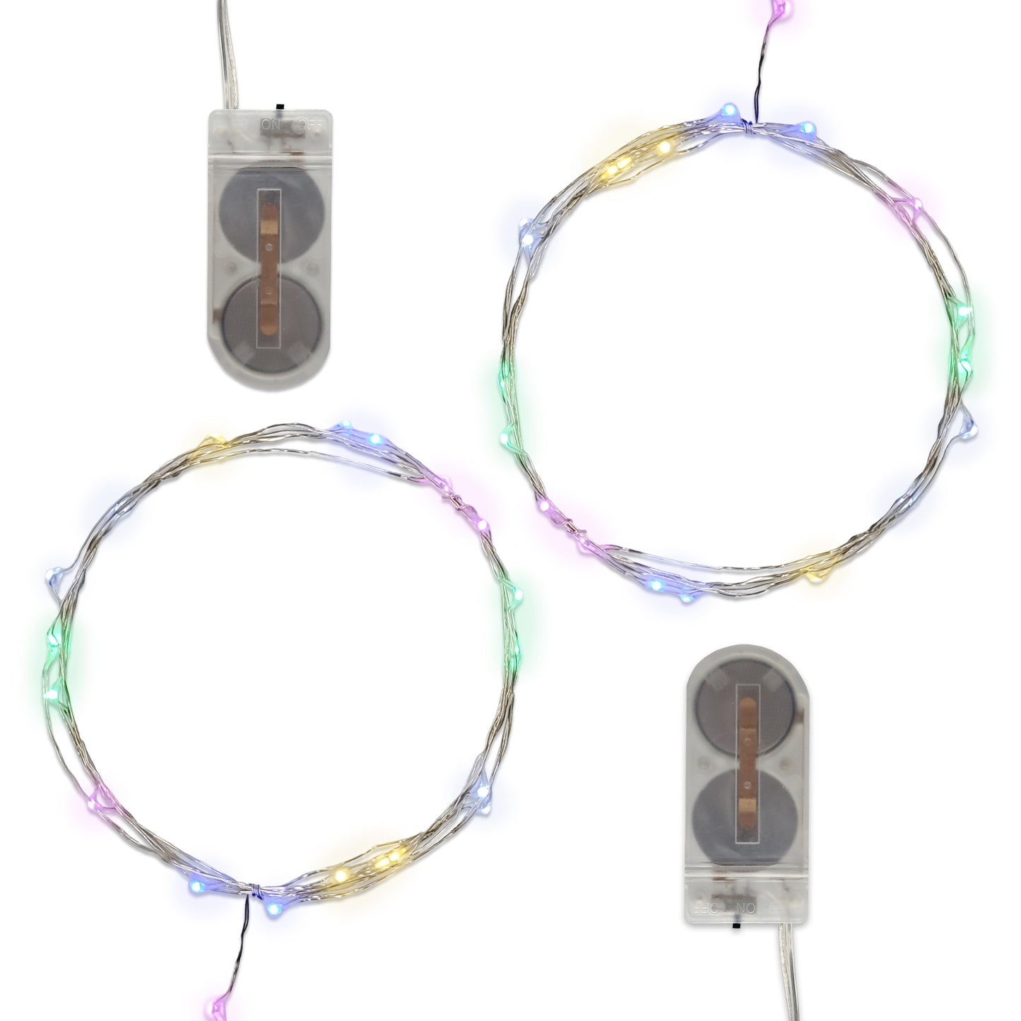 Battery Operated LED Fairy String Lights, Multicolor - Set of 2