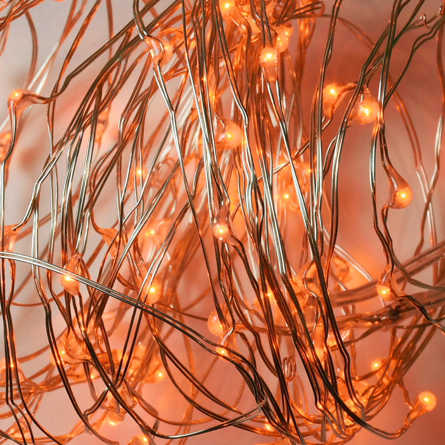 Battery Operated LED Fairy String Lights - Set of 2 - Orange