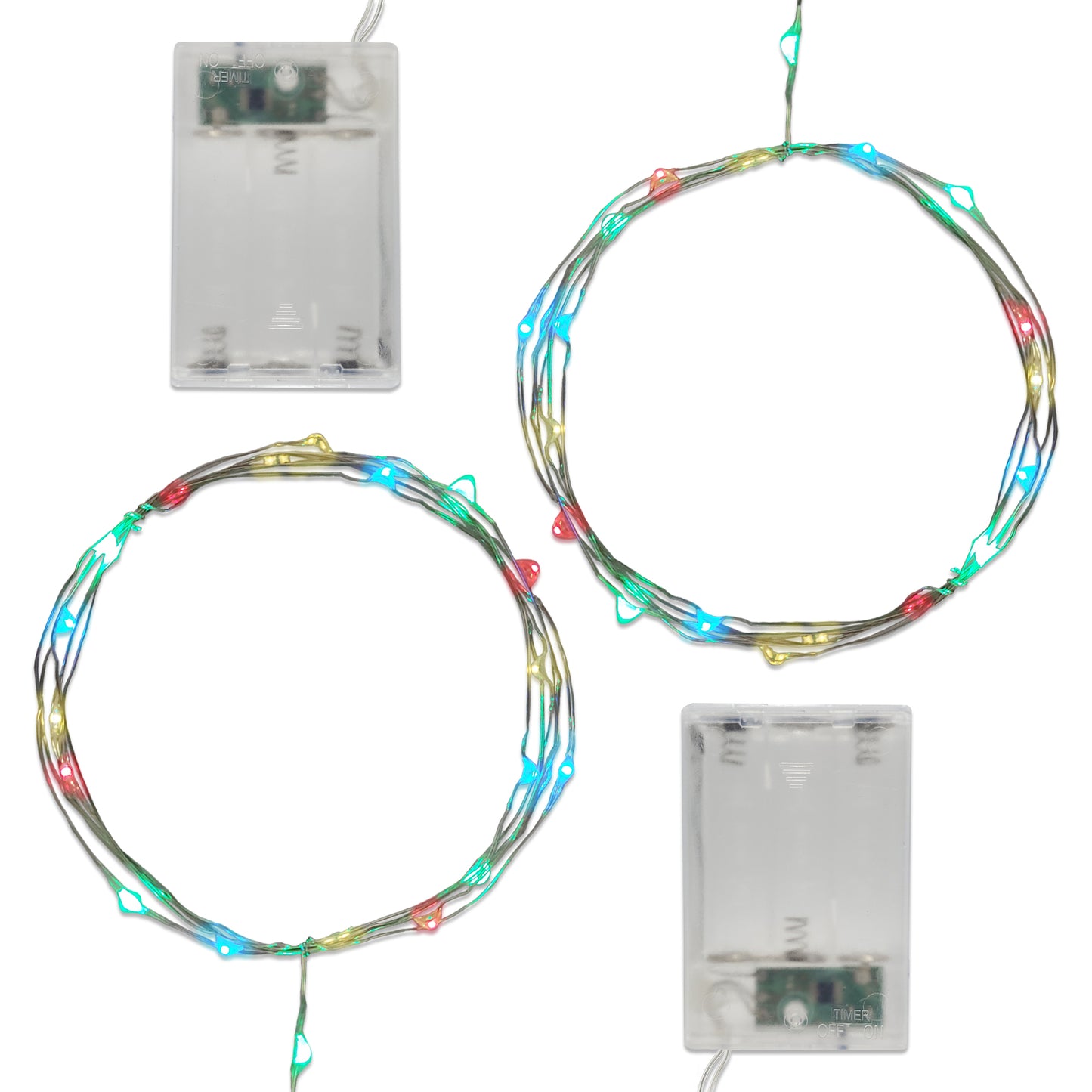 Battery Operated LED Fairy String Lights - Set of 2 - Multicolor