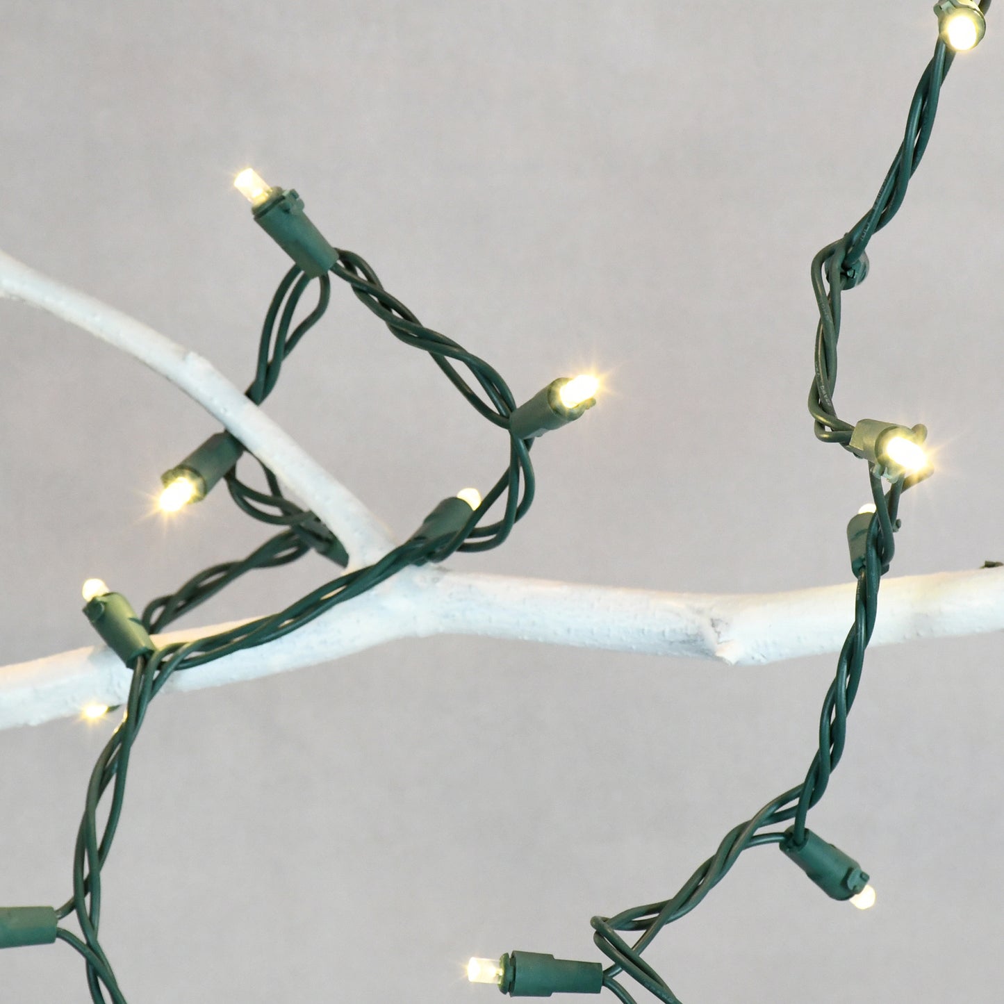 Battery Operated LED Mini String Lights, White - Set of 2