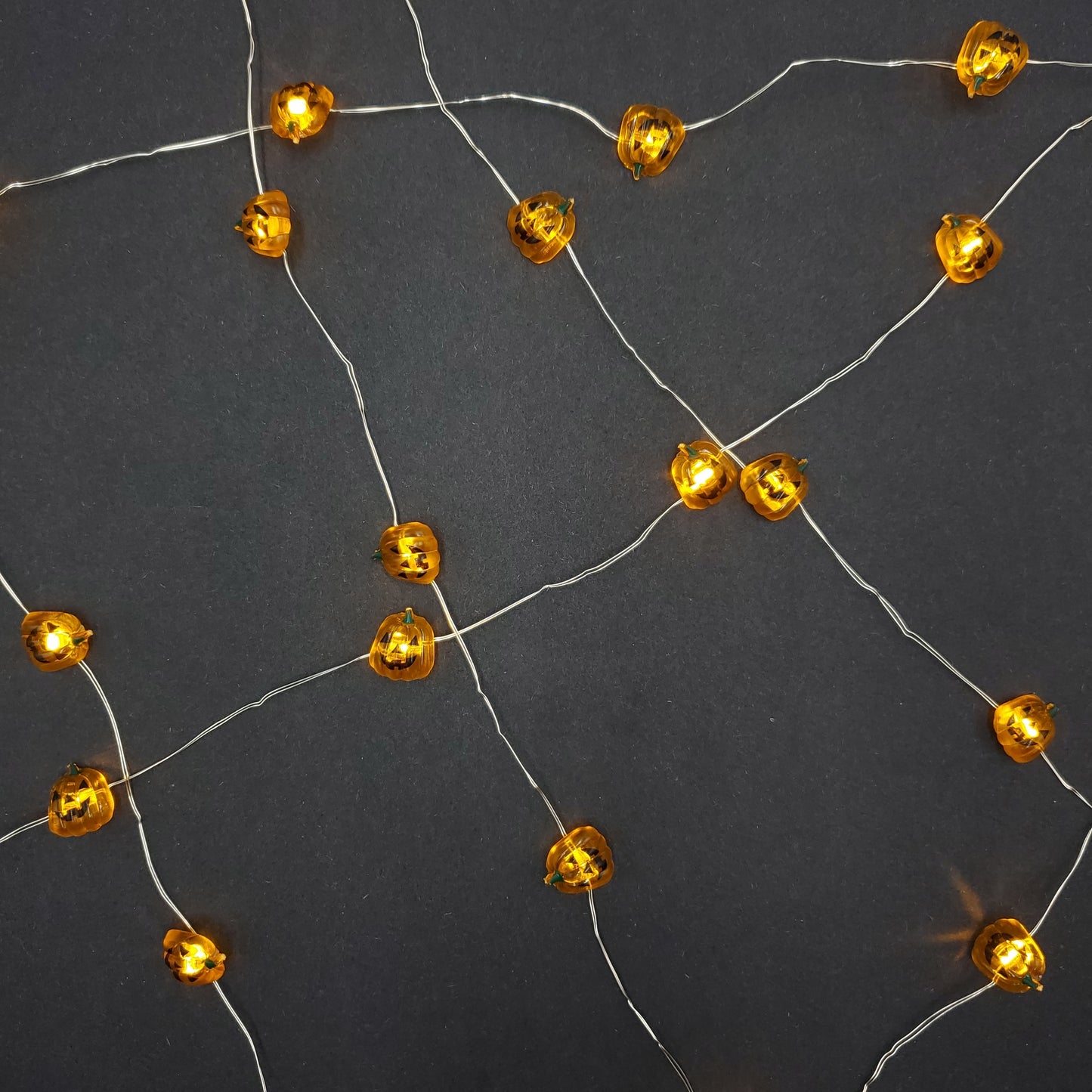 Battery Operated LED Mini String Lights with Jack O' Lantern - Set of 2