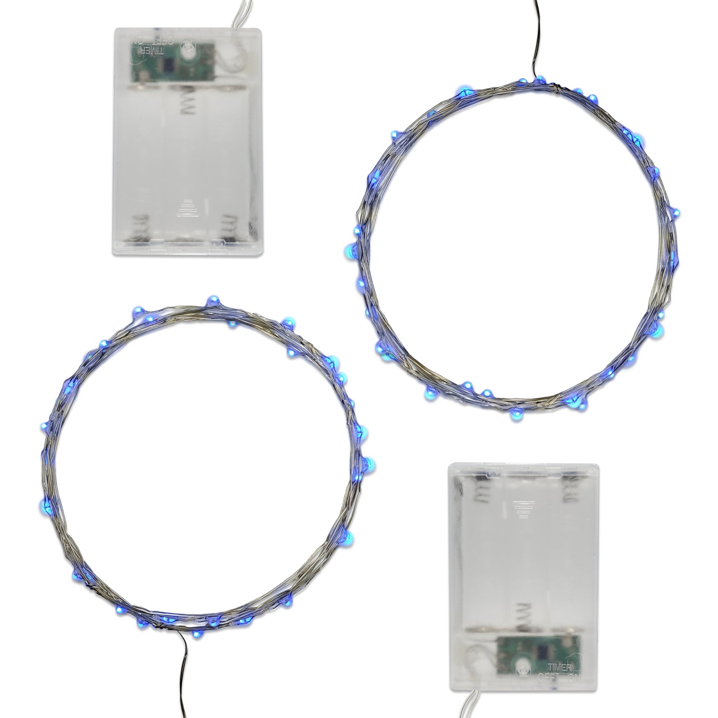 Battery Operated LED Fairy String Lights - Set of 2 - Blue