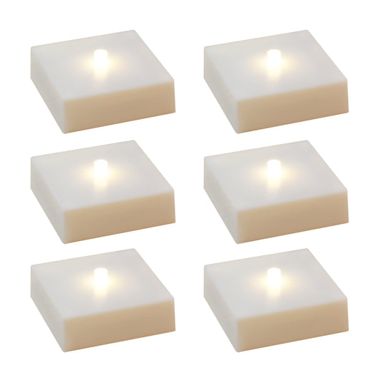 Battery Operated Lights LED Lights - White, Set of 6