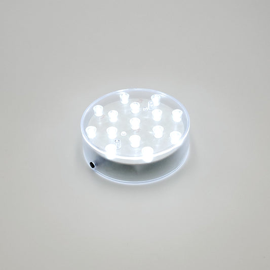 Battery Operated Cool White LED Base Light - Round