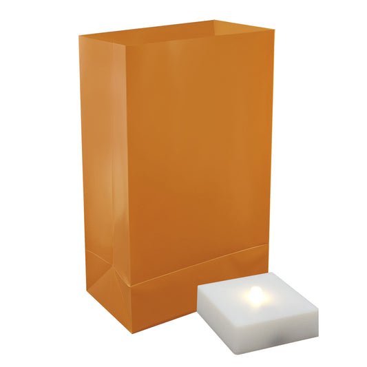 Battery Operated Luminaria Kit, Tan - Set of 6