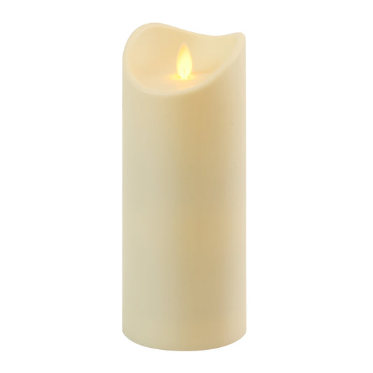 Battery Operated 12" Pillar Candle with Flickering Flame