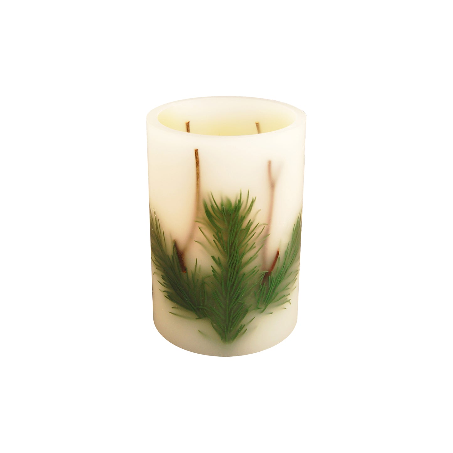 Battery Operated Wax LED Candles - Pine Needle