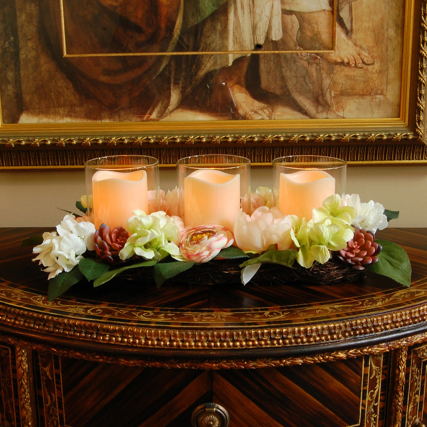 Battery Operated LED Pillar Candles - Set of 3