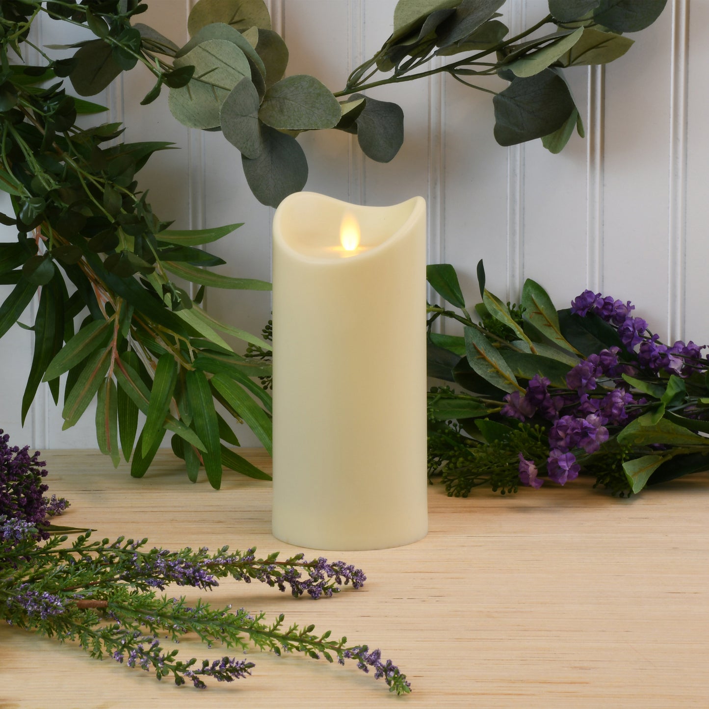 Battery Operated 7" Pillar Candle with Flickering Flame