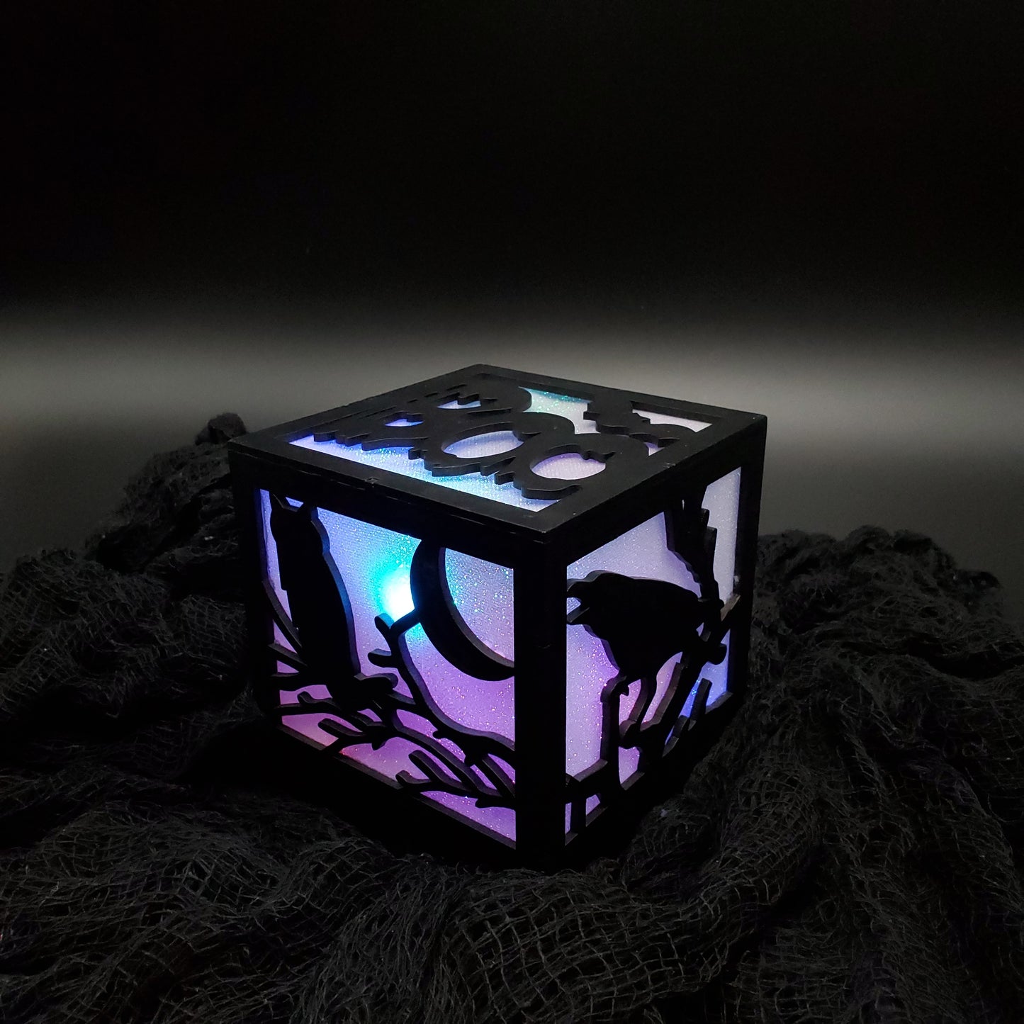 Battery Operated Halloween Box - Color Changing