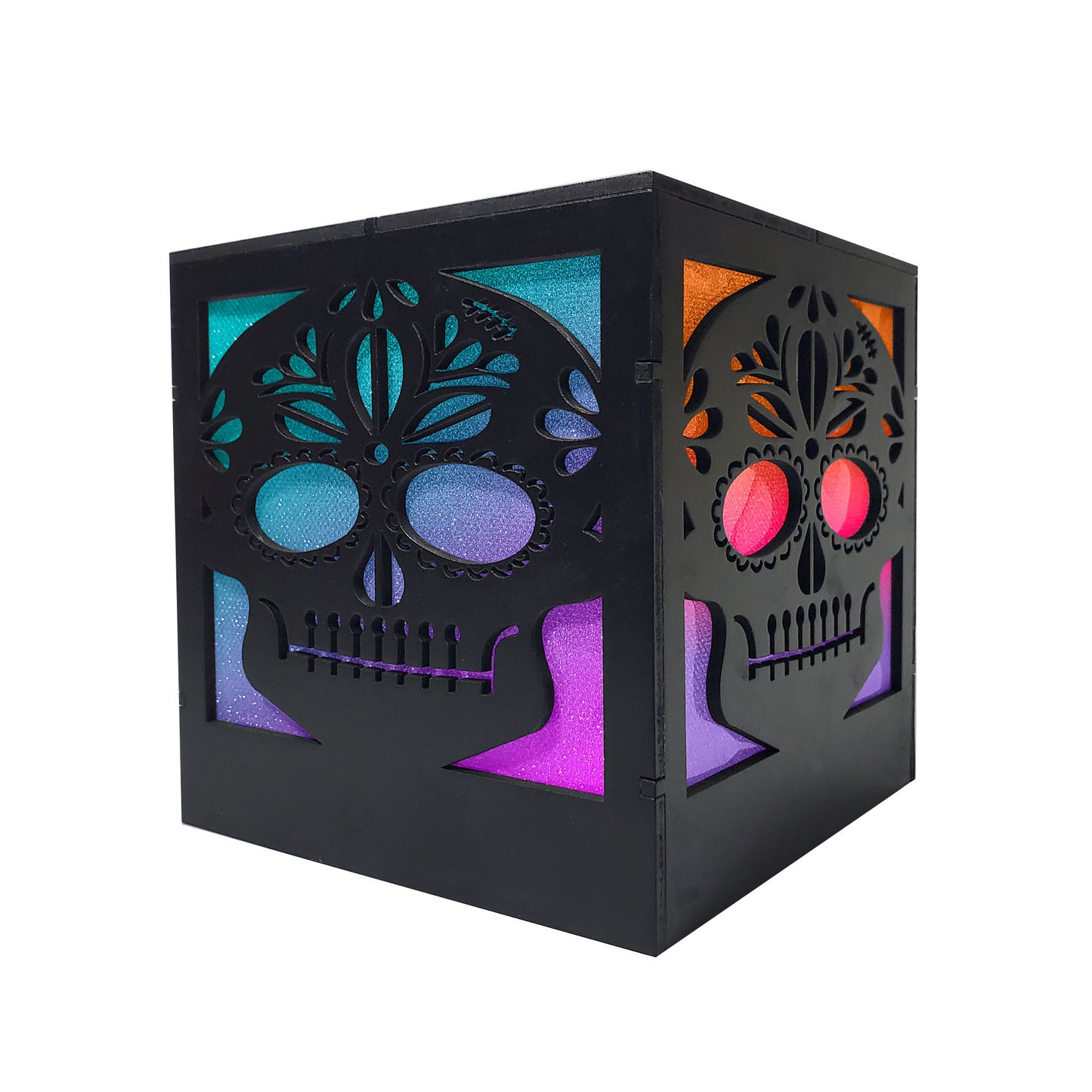 Battery Operated Color Changing Sugar Skull Box